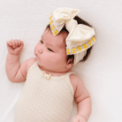Ivory Yellow Floral Headband Baby Bling BowsTAYLOR + MAX
