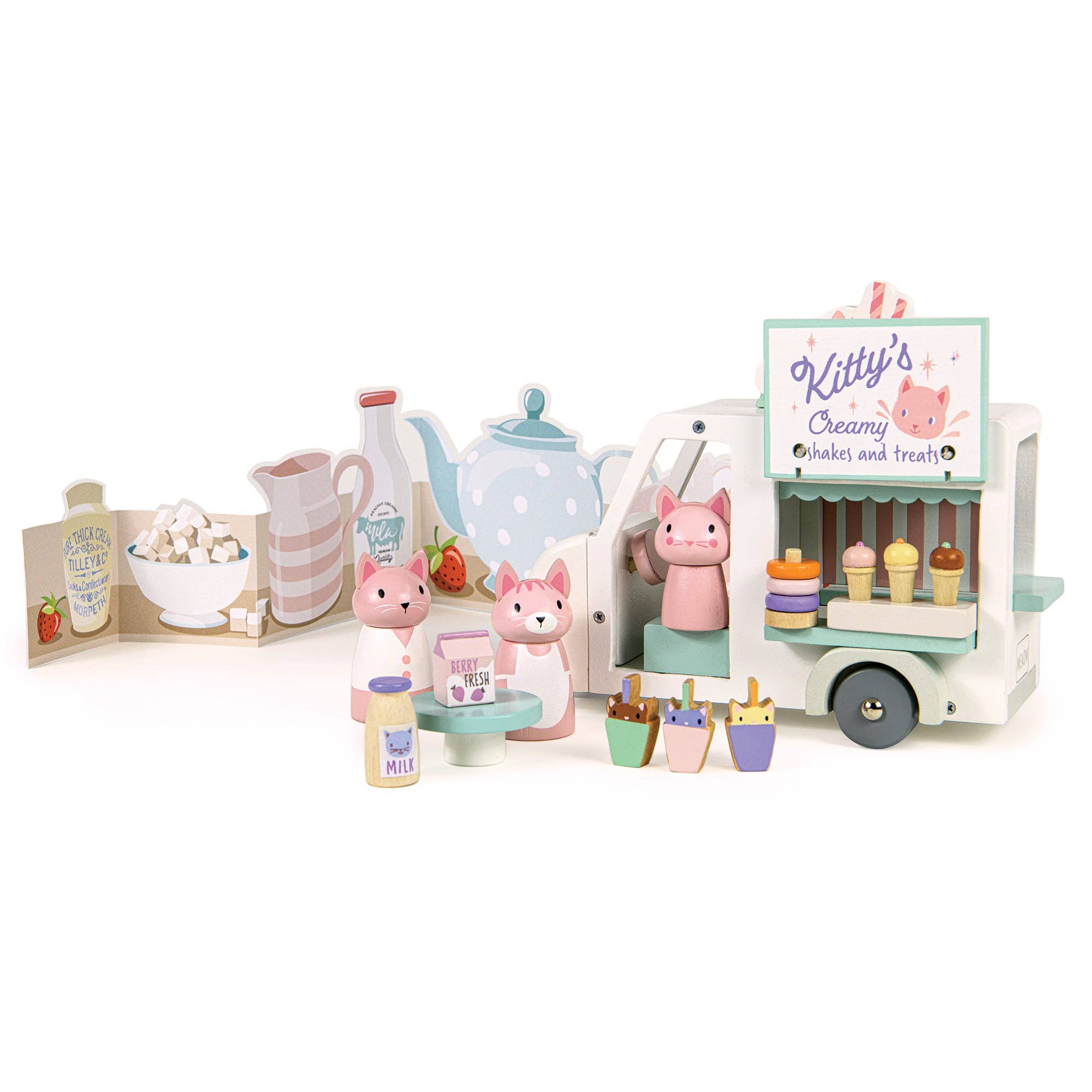 Kitty's Milkshake Van toy truckTender Leaf ToysTAYLOR + MAX