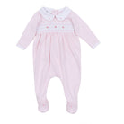Mia's Classics Smocked Footie - Pink: Preemie Magnolia BabyTAYLOR + MAX