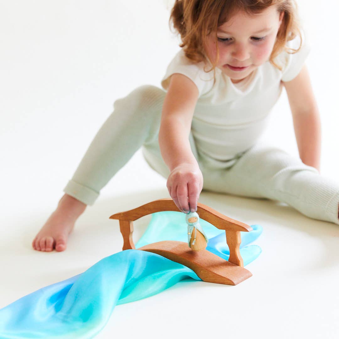 Mini Enchanted Playsilks - 100% Silk Natural, Waldorf Toys: Sea Activity ToysSarah’s SilksTAYLOR + MAX