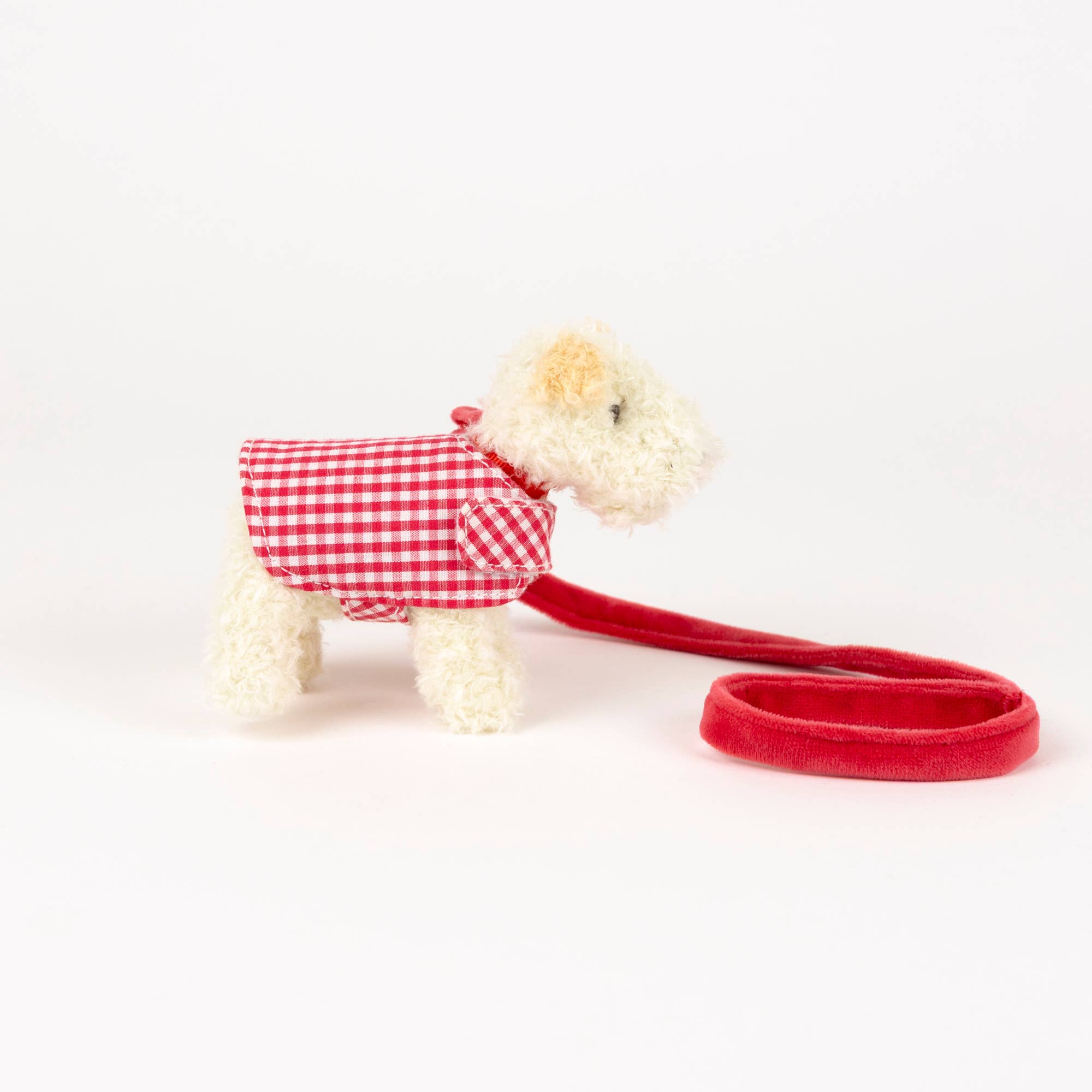 Plush Eliot with Leash and Coat in a Basket Egmont