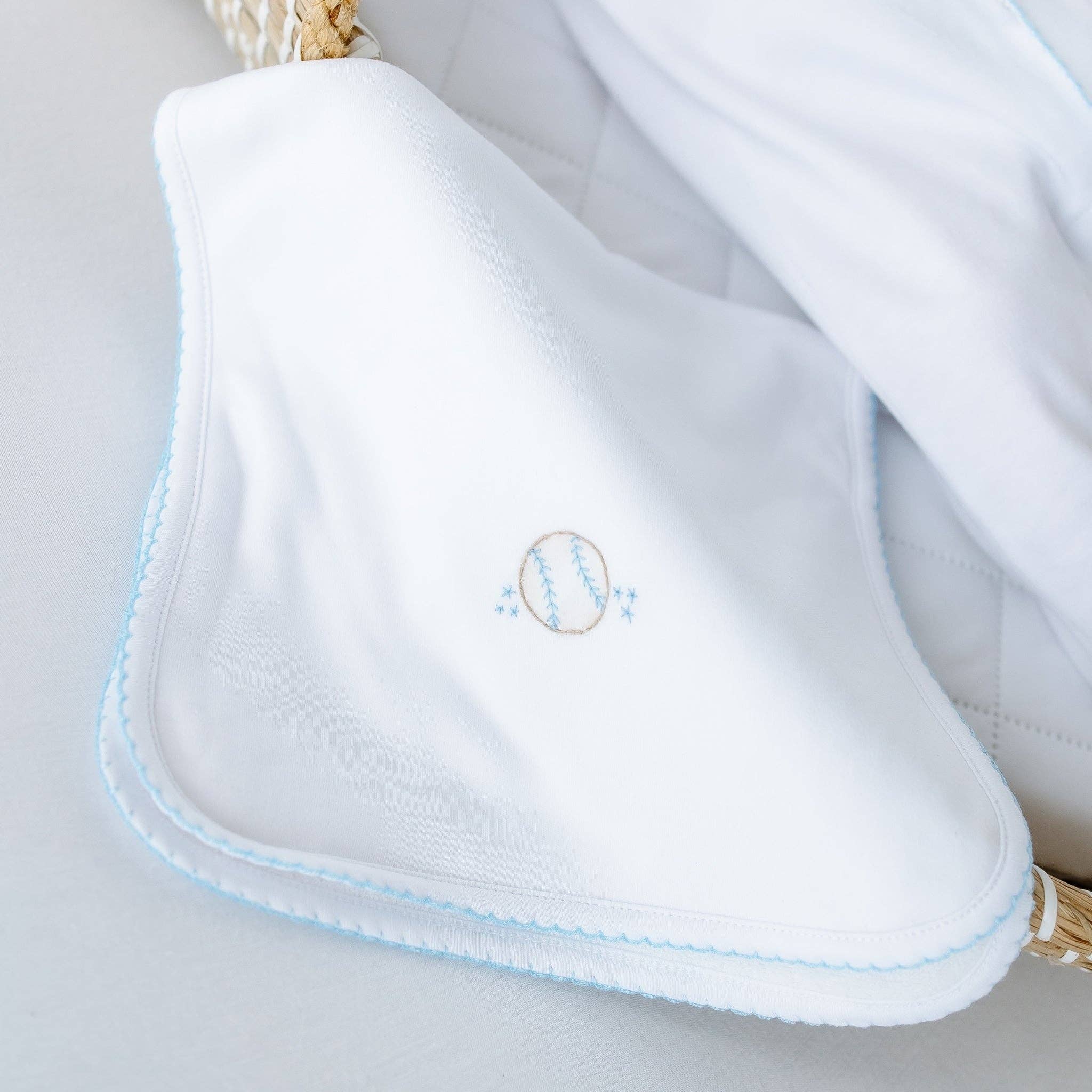 Precious Lil' Sluggers Burp Cloth - Light Blue: One Size Magnolia BabyTAYLOR + MAX