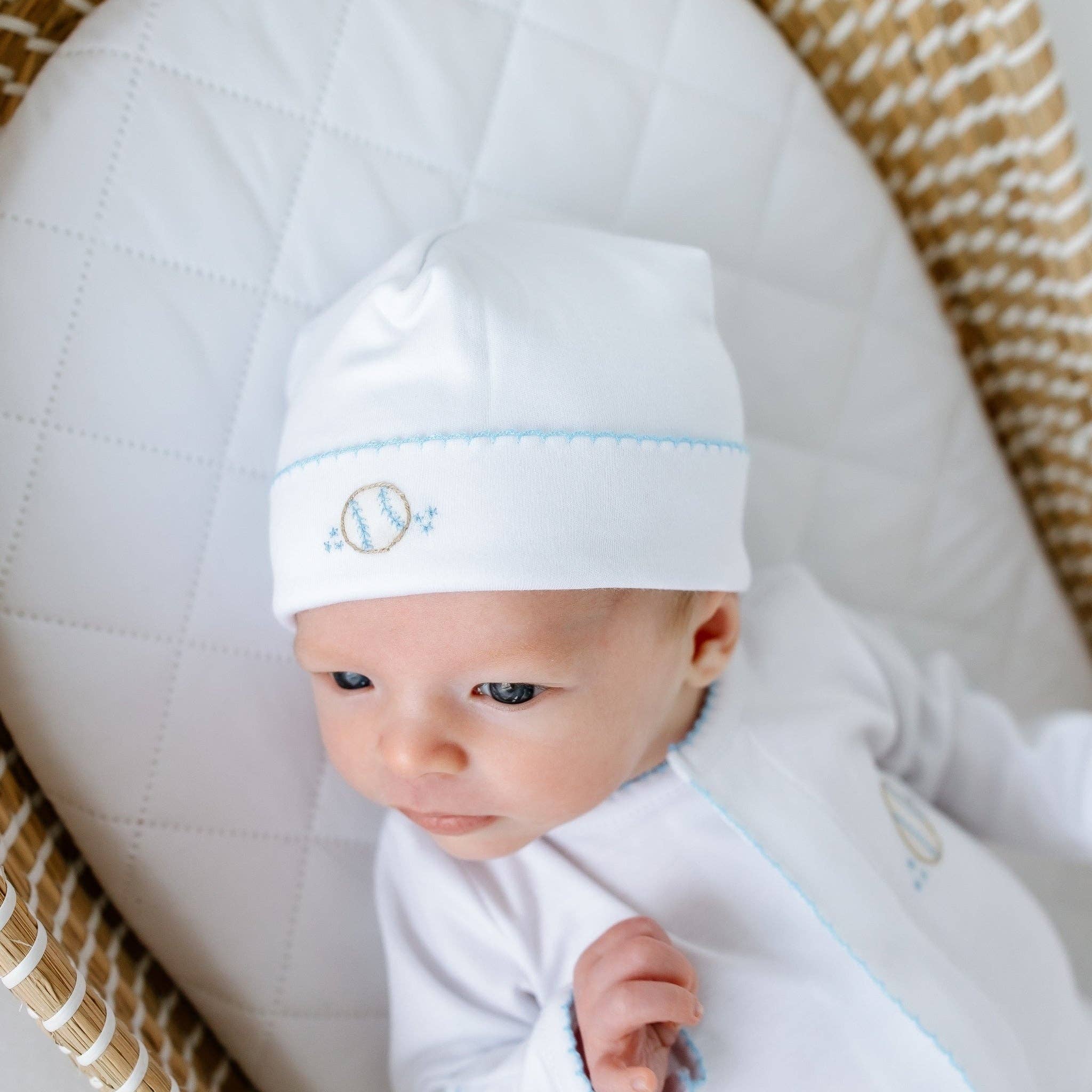 Precious Lil' Sluggers Footie - Light Blue: Preemie Magnolia BabyTAYLOR + MAX