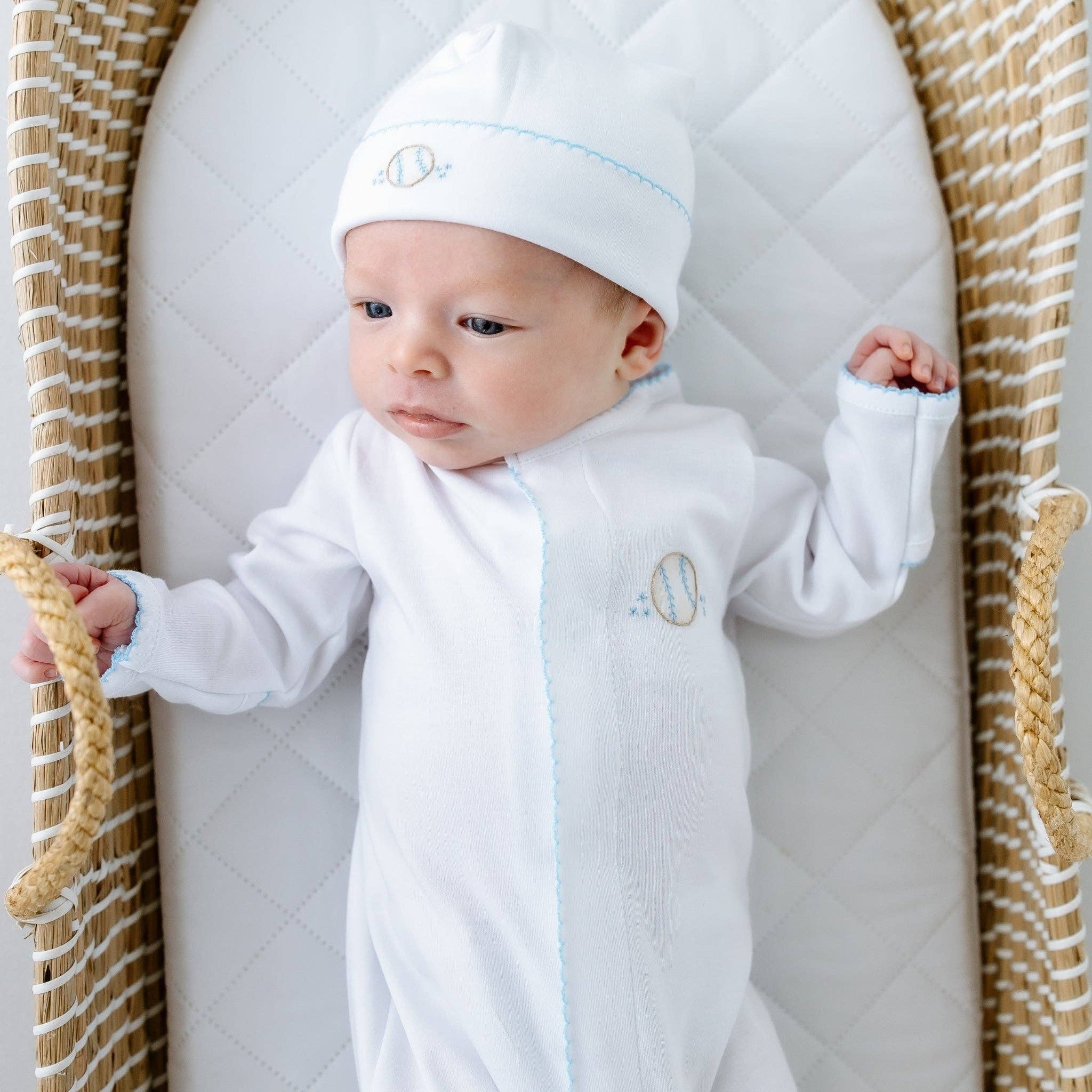 Precious Lil' Sluggers Hat - Light Blue: Newborn Magnolia BabyTAYLOR + MAX