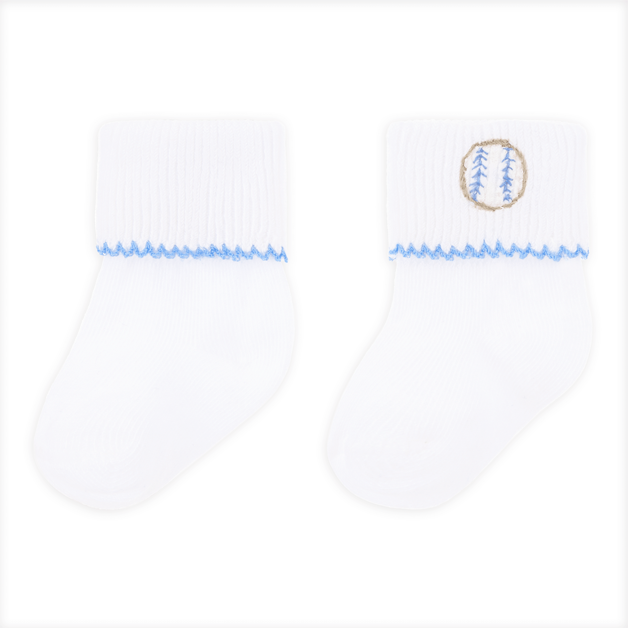 Precious Lil' Sluggers Socks - Light Blue: Newborn Magnolia BabyTAYLOR + MAX