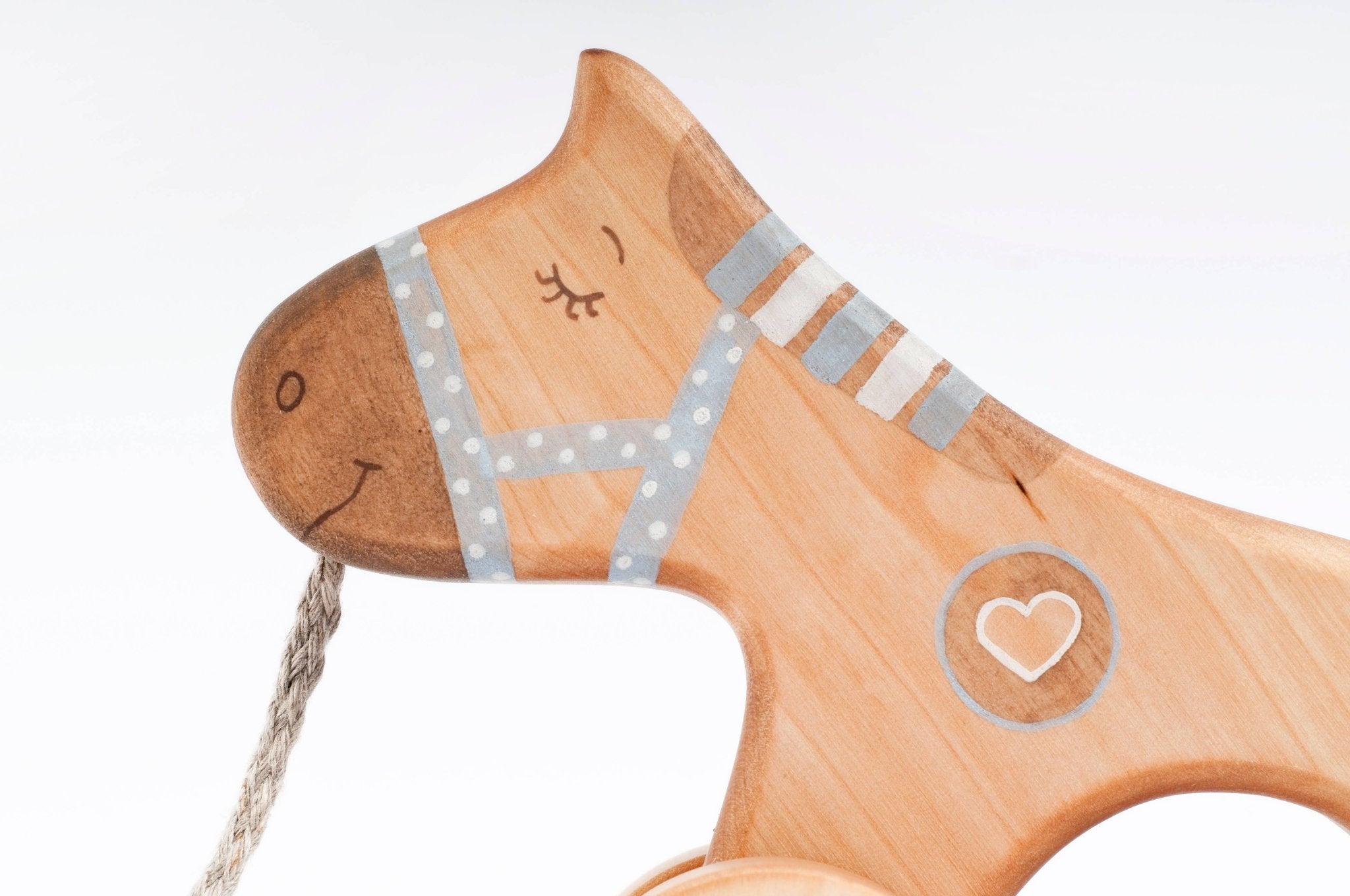Pull Toy Blue Horse Friendly Toys