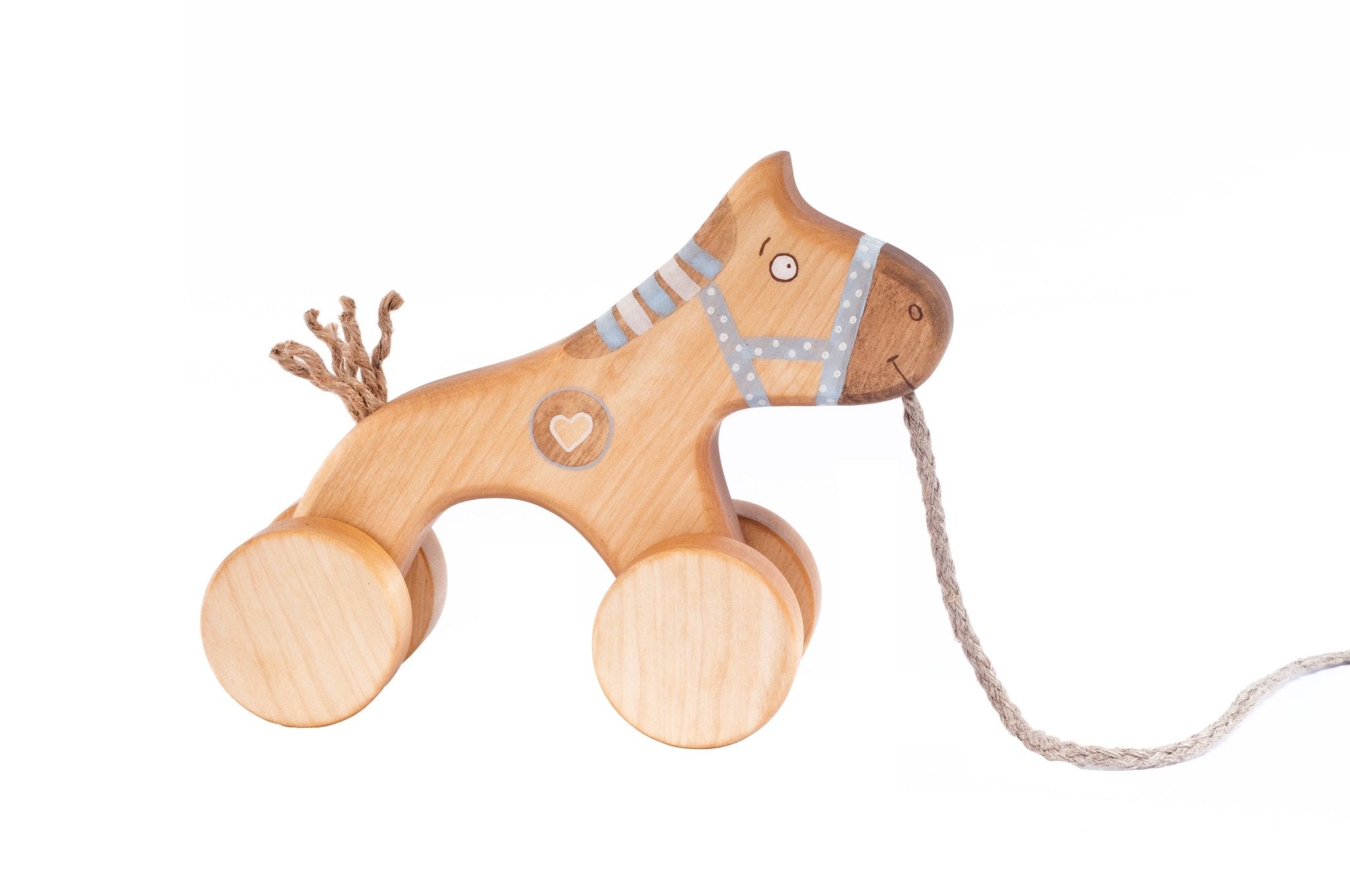 Pull Toy Blue Horse Friendly Toys