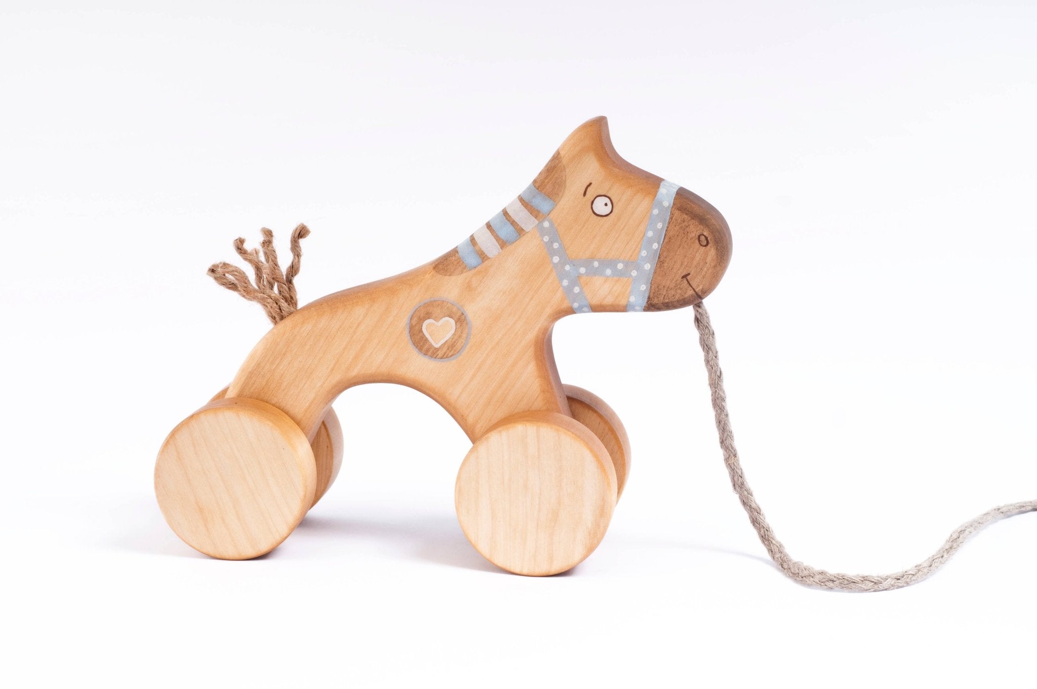 Pull Toy Blue Horse Friendly Toys