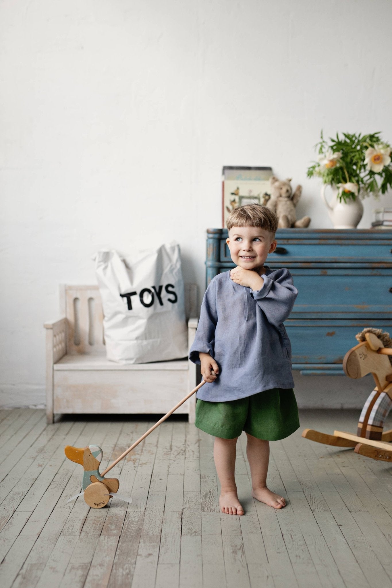 Push Toy Mint Green Pink Duck Activity ToysFriendly ToysTAYLOR + MAX