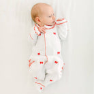 Scarlett Bows Scattered Ruffle Footie: Newborn Magnolia BabyTAYLOR + MAX