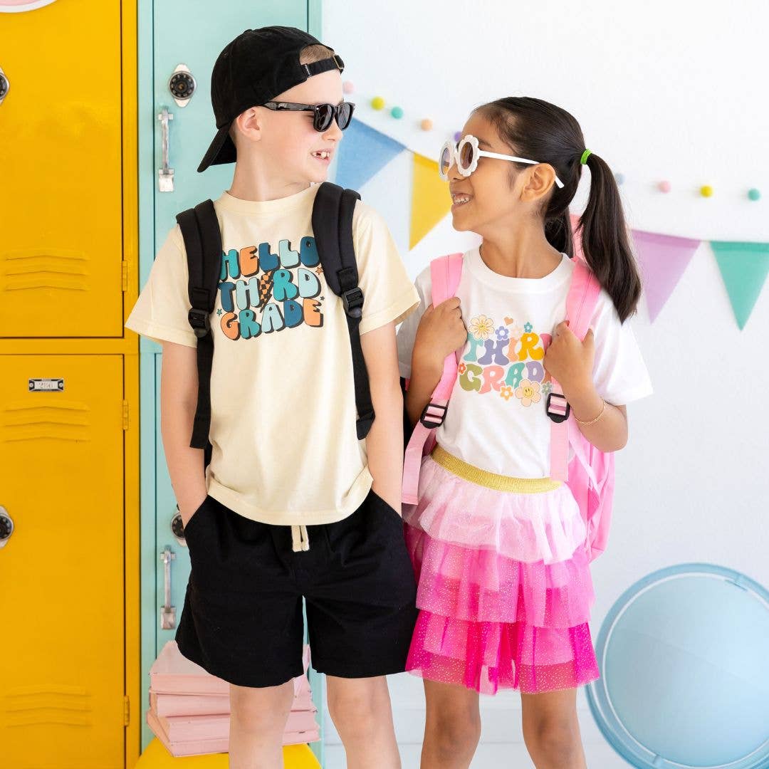Third Grade Retro Short Sleeve T-Shirt - Back To School ClothingTAYLOR + MAXTAYLOR + MAX