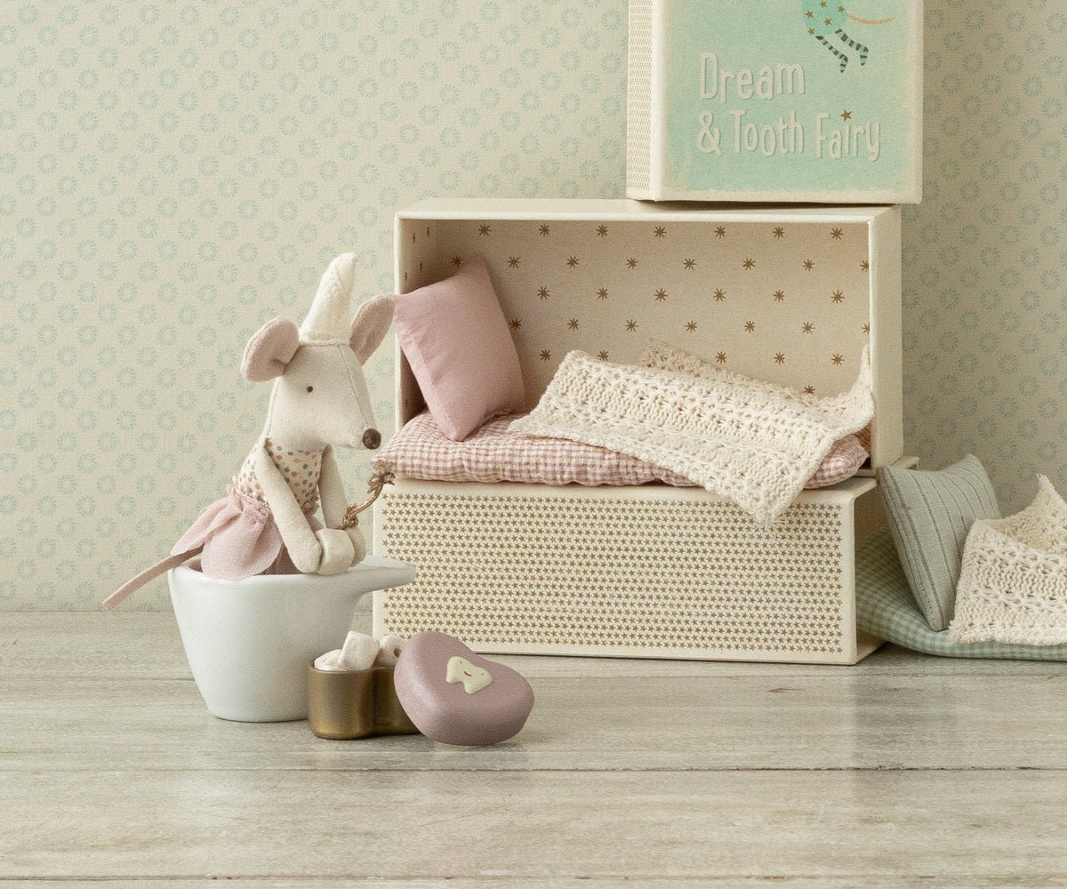 Tooth Fairy Mouse|Little Sister in Matchbox Maileg