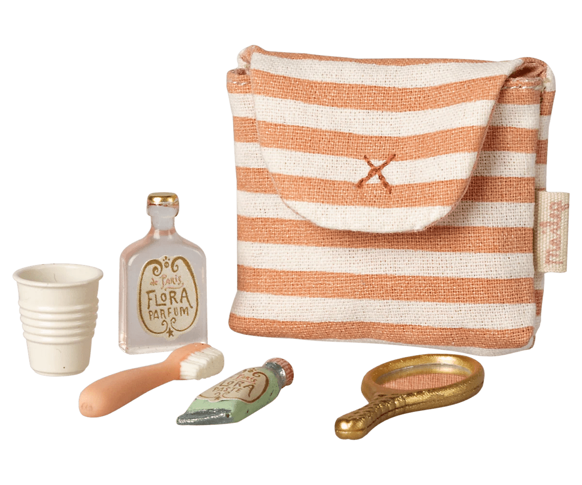 Toothbust Set in Bag, Mouse | Coral Stripe pretend playMailegTAYLOR + MAX