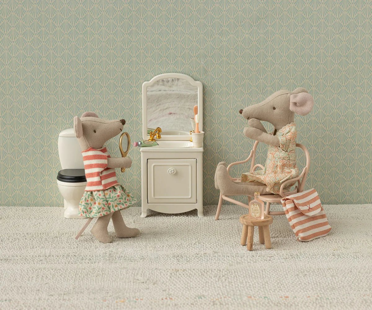 Toothbust Set in Bag, Mouse | Coral Stripe pretend playMailegTAYLOR + MAX