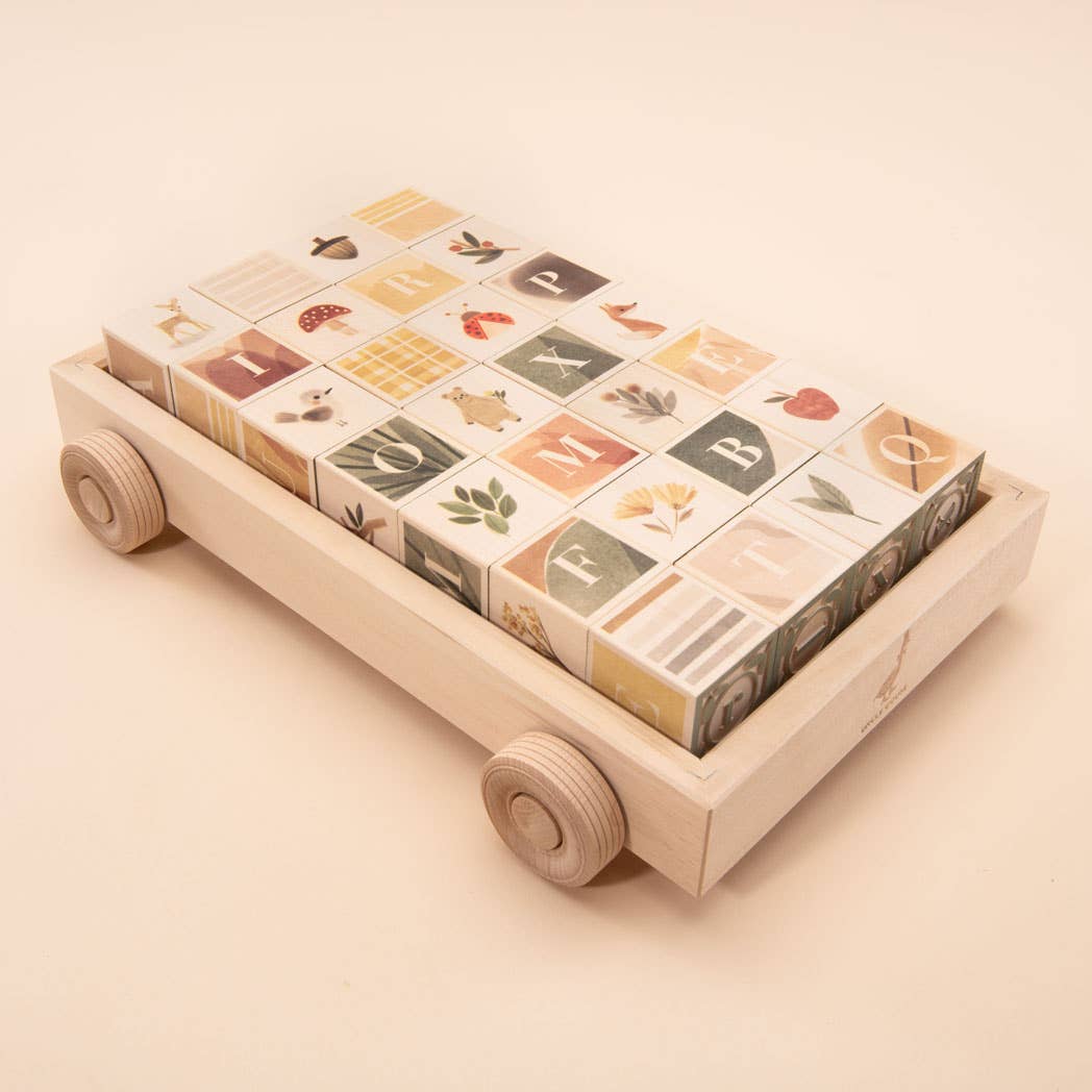 Uncle Goose Watercolor ABC Blocks with Wagon Wooden BlocksUncle GooseTAYLOR + MAX