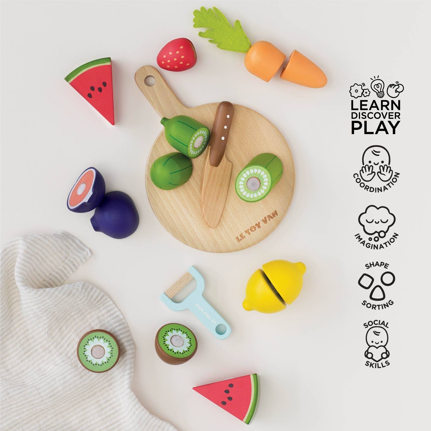 Wooden Chopping Board & Sliceable Play Food Activity ToysLe Toy Van, Inc.TAYLOR + MAX