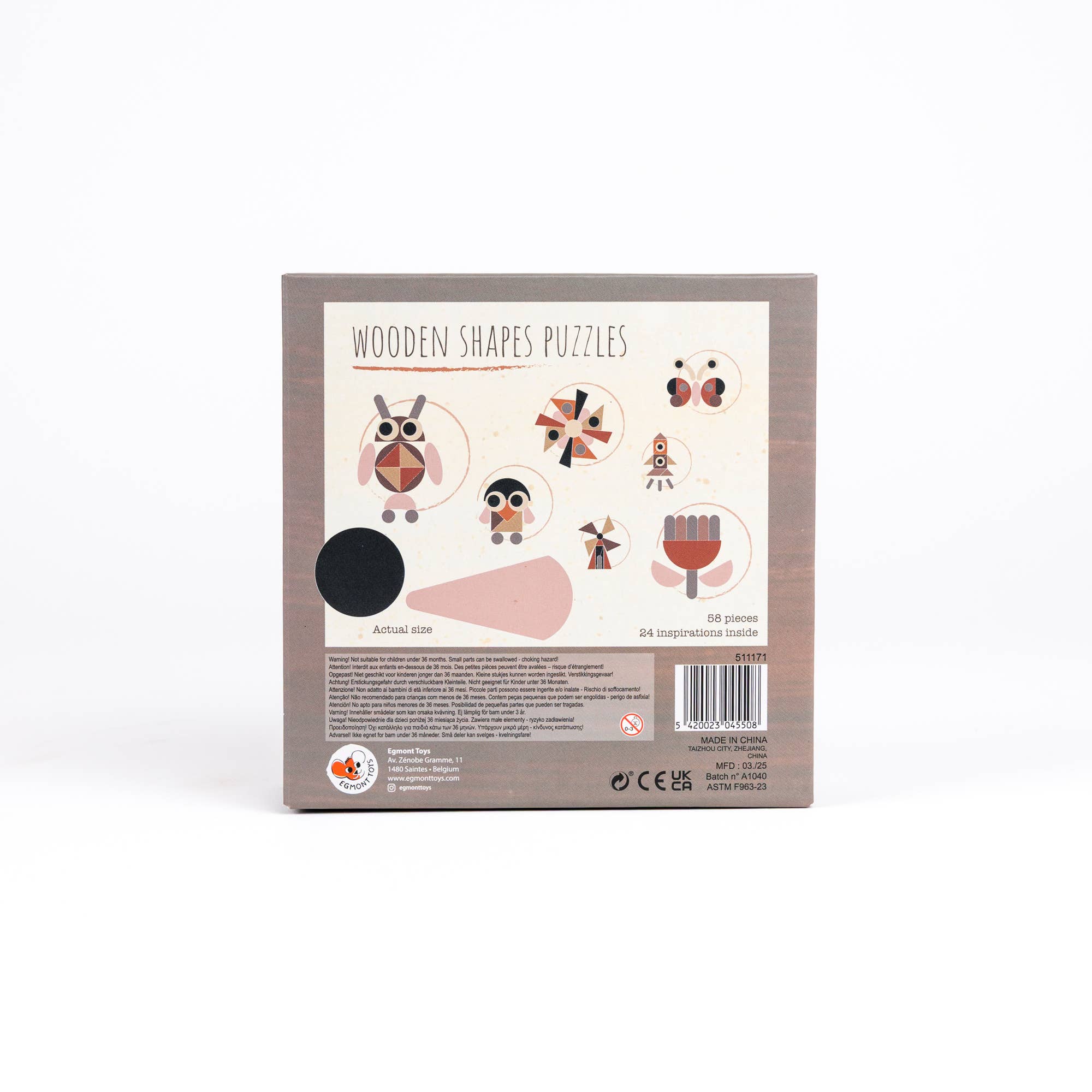 Wooden Shapes Puzzle Egmont