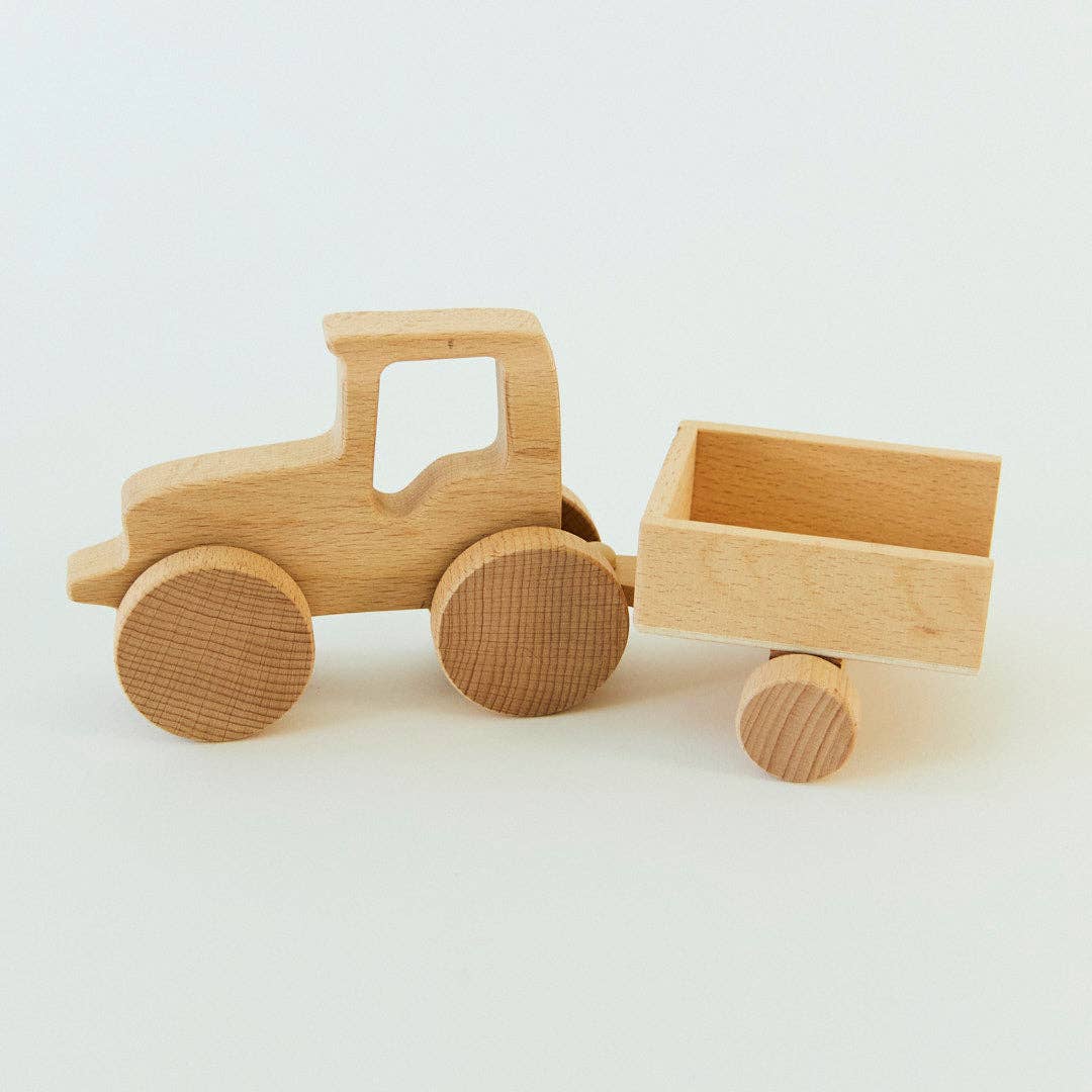 Wooden Tractor with Wagon Sarah’s SilksTAYLOR + MAX