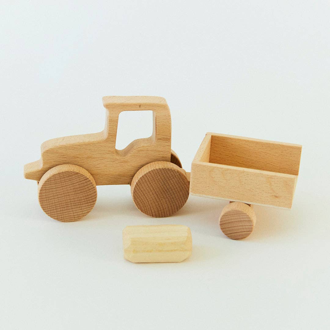 Wooden Tractor with Wagon Sarah’s SilksTAYLOR + MAX