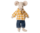 Yellow Checked Shirt and Pants Clothes | Dad Mouse Doll AccessoriesMailegTAYLOR + MAX
