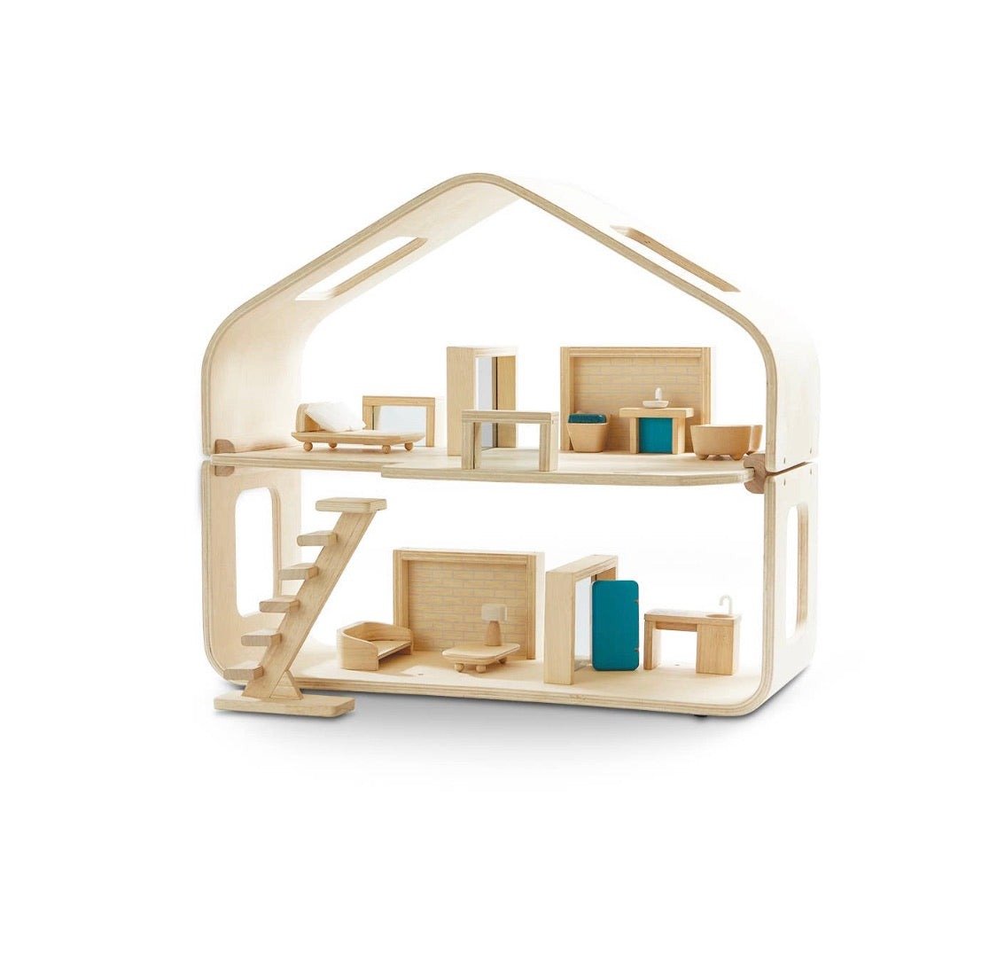 Contemporary Wooden DollHouse Wooden toysplantoysTAYLOR + MAX