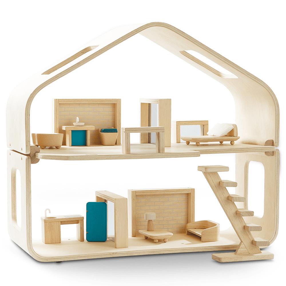Contemporary Wooden DollHouse - Wooden toys TAYLOR + MAX
