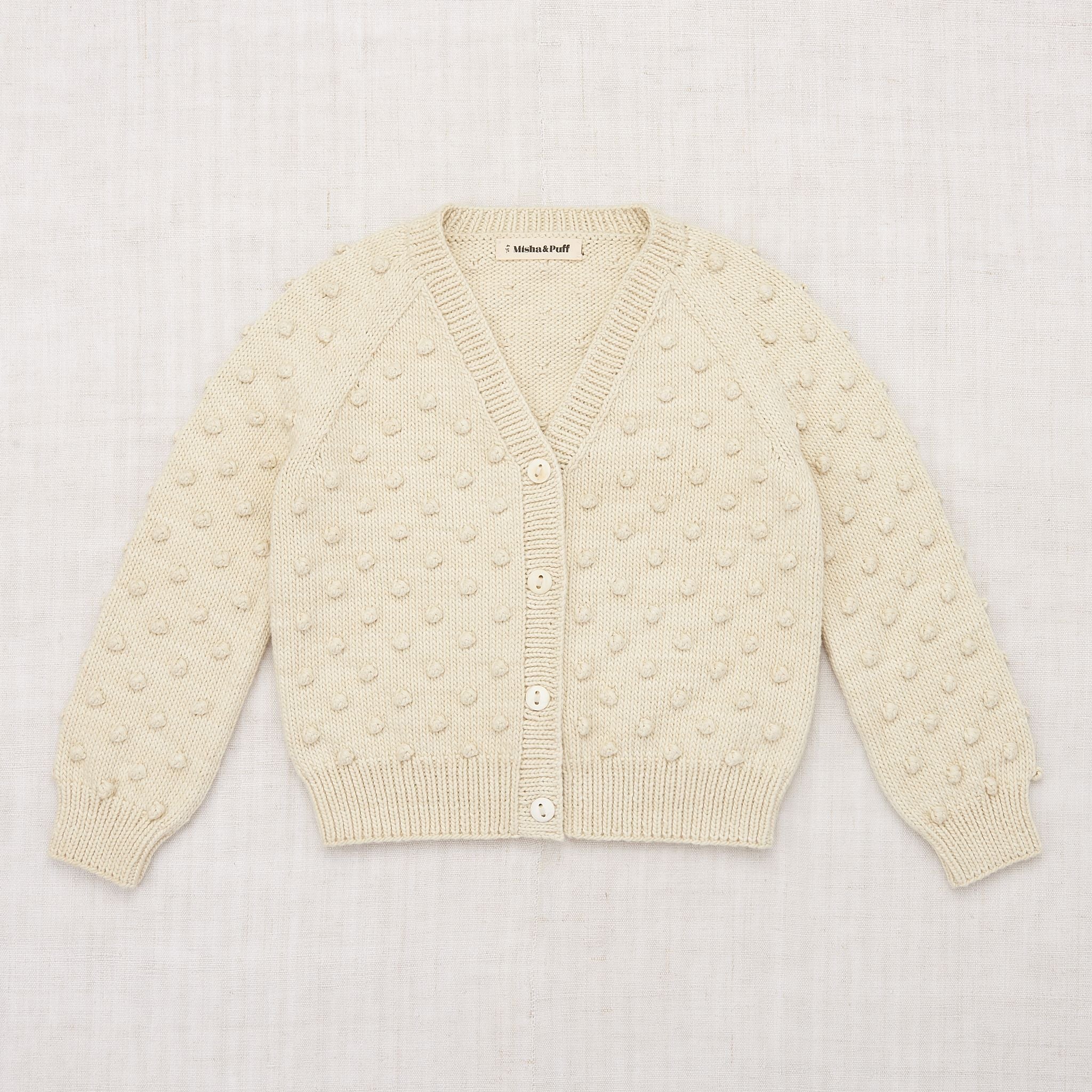 Marzipan Popcorn V-Neck Cardigan - Sweater TAYLOR + MAX