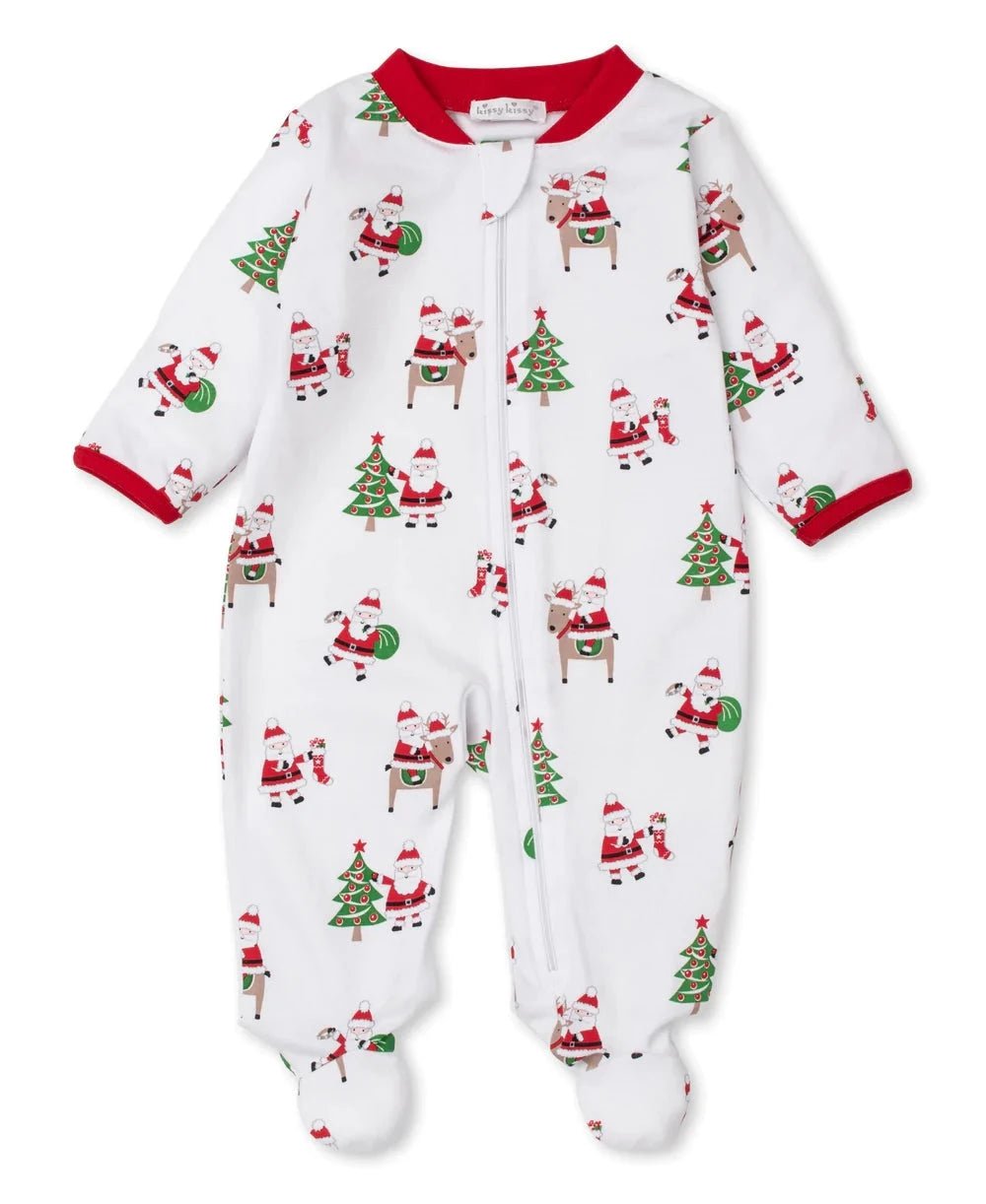 Merry Santas Zip Footie - Baby & Toddler Sleepwear TAYLOR + MAX Merry Santas Zip Footie - Baby & Toddler Sleepwear TAYLOR + MAX