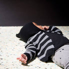 Mini Sibling Black & Grey Tricot Sweater/Cardigan SweaterMini SiblingTAYLOR + MAX