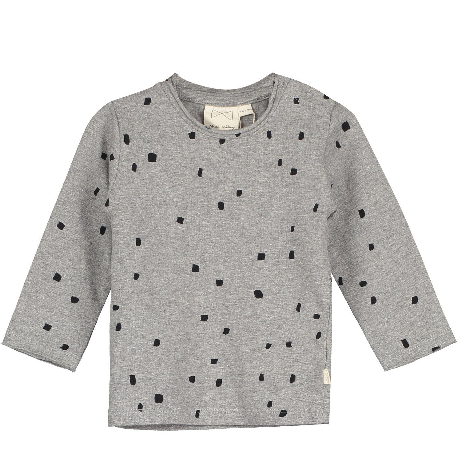 Mini Sibling Grey Confetti Long Sleeved Top TopMini SiblingTAYLOR + MAX