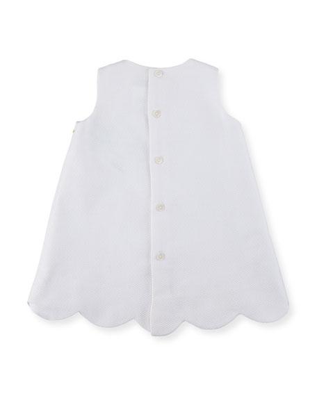 Pique Dress w/Floral Embroidery White DressLuli and MeTAYLOR + MAX