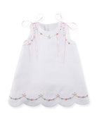 Pique Dress w/Floral Embroidery White DressLuli and MeTAYLOR + MAX
