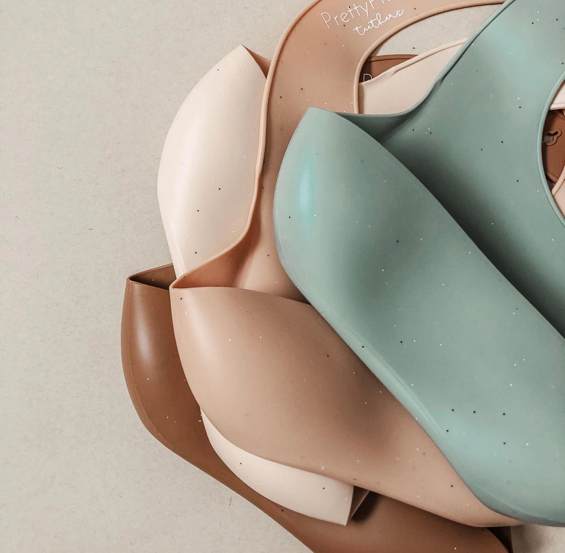 Silicone Bib | Black + White Speckle Almond Pretty PleaseTAYLOR + MAX